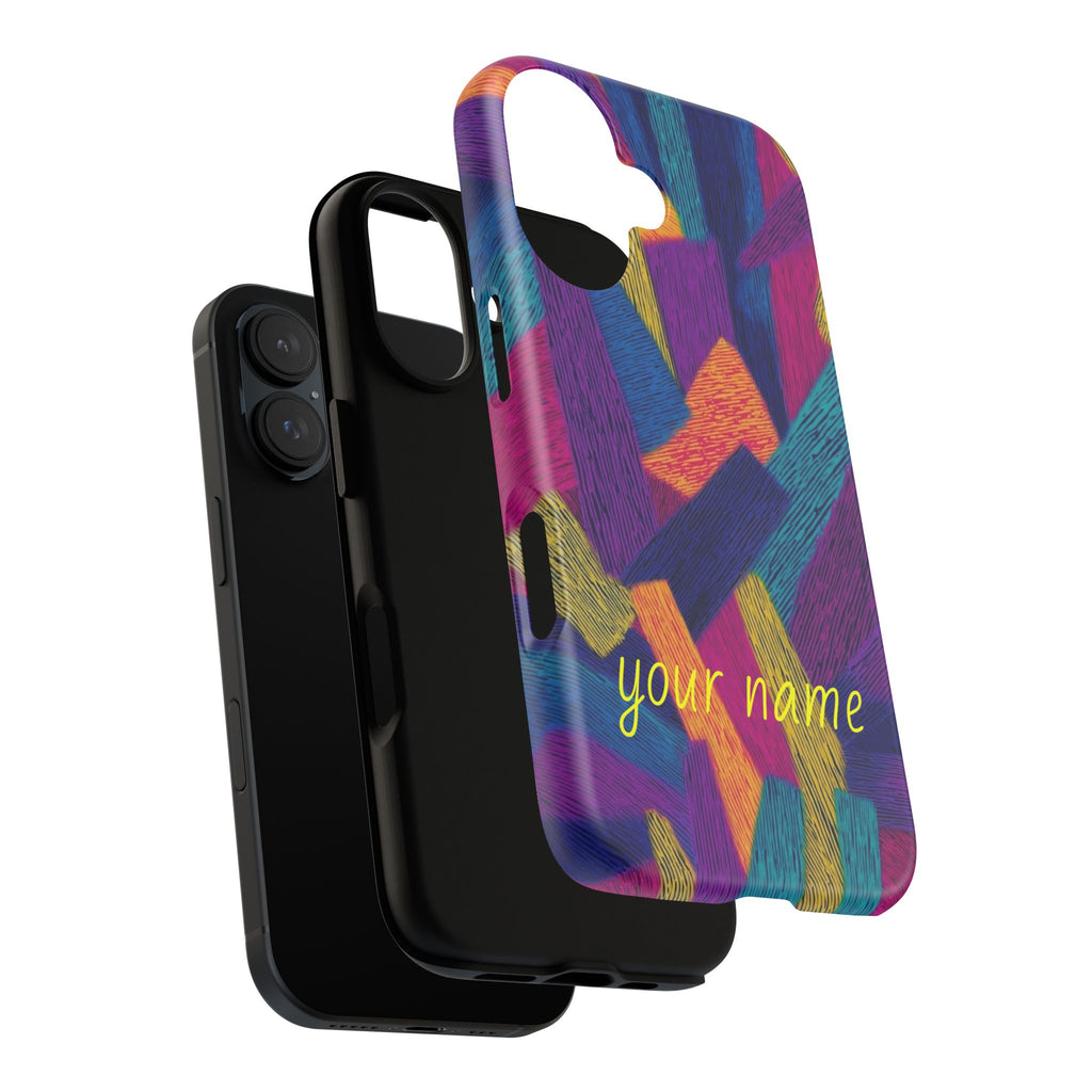 Personalized Colorful Abstract Phone Case — Custom 'your name' Design