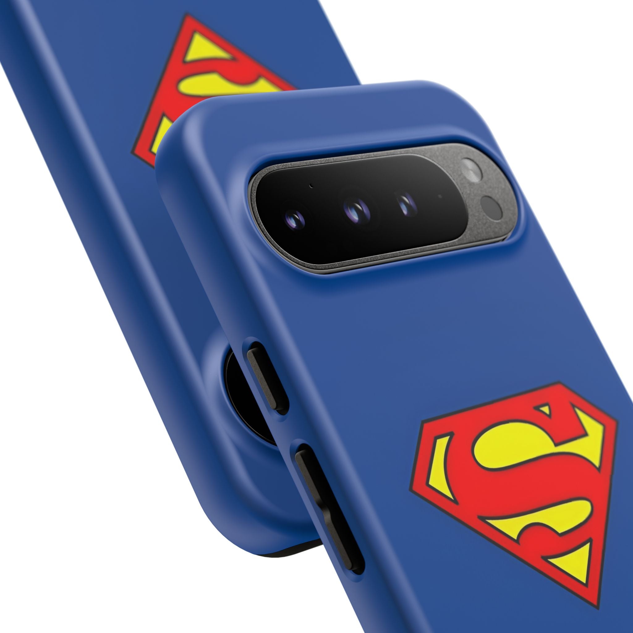 Personalized Superhero Phone Case — Custom Name Blue Protective Cover