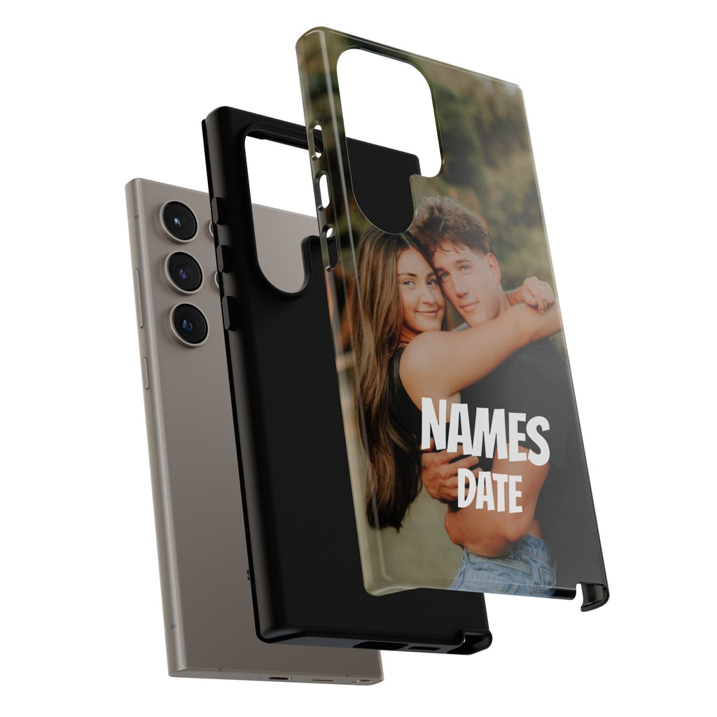 Personalized Photo Phone Case — Custom Couple Name & Date