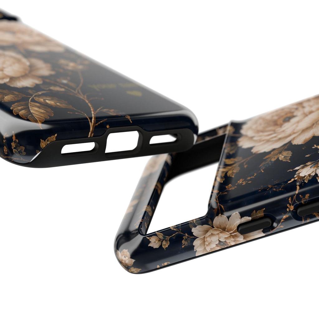 Floral Phone Case — Personalized Vintage Rose Protective Case