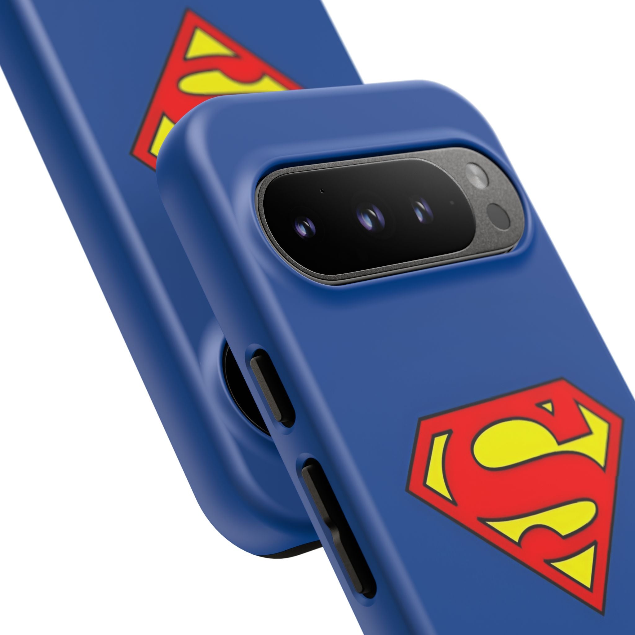 Personalized Superhero Phone Case — Custom Name Blue Protective Cover