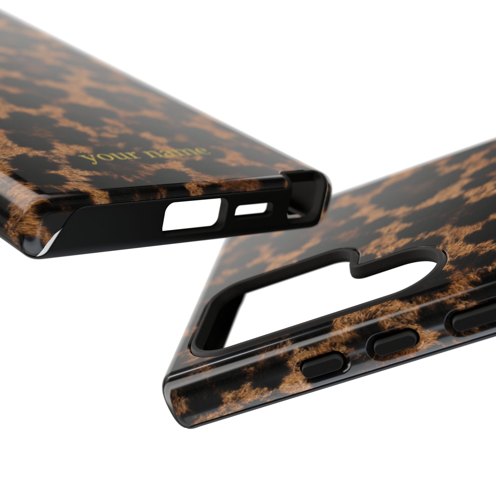 Leopard Print Phone Case — Personalized "your name" Monogram Tough Case