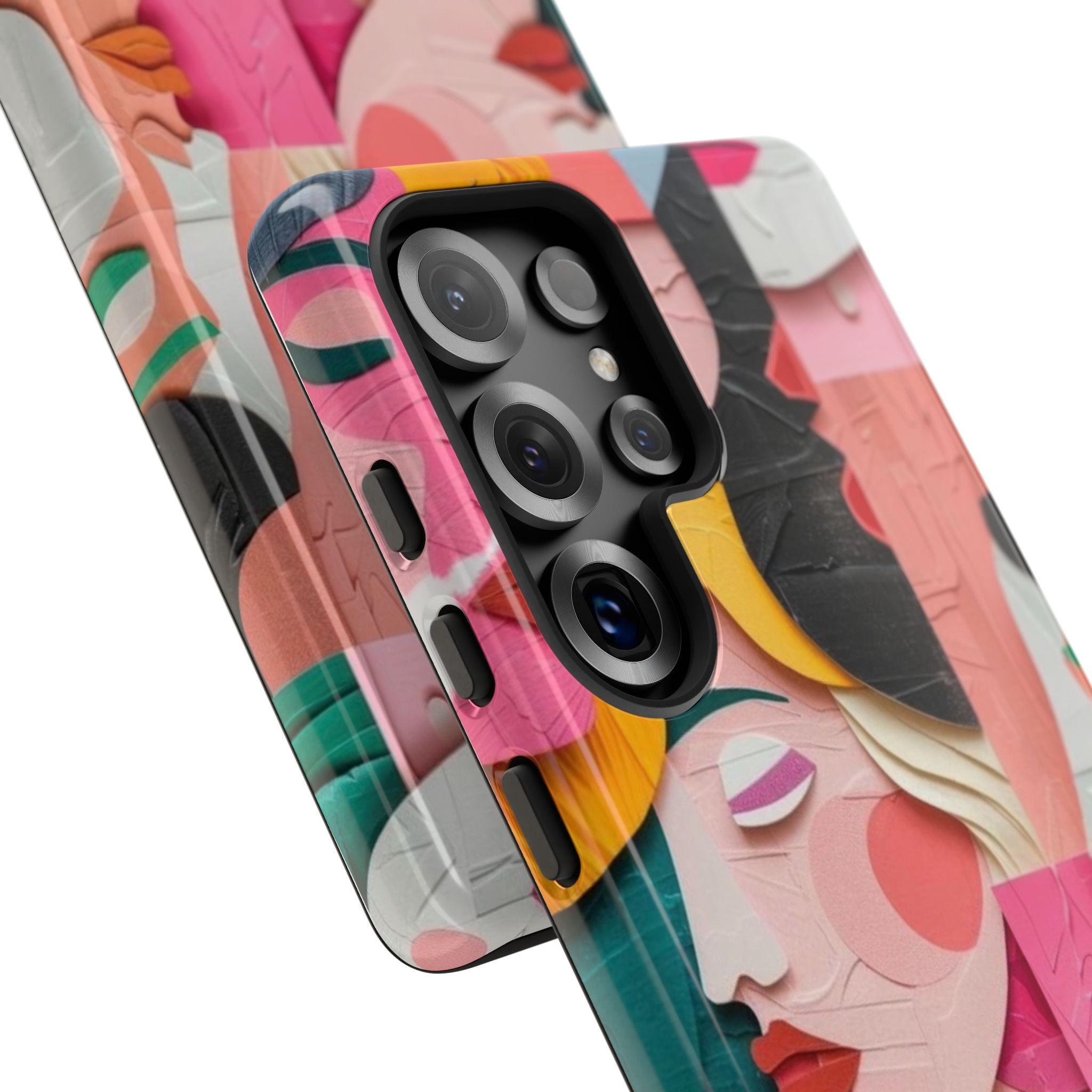 Abstract Faces Phone Case — Colorful Pop Art Personalized Tough Case
