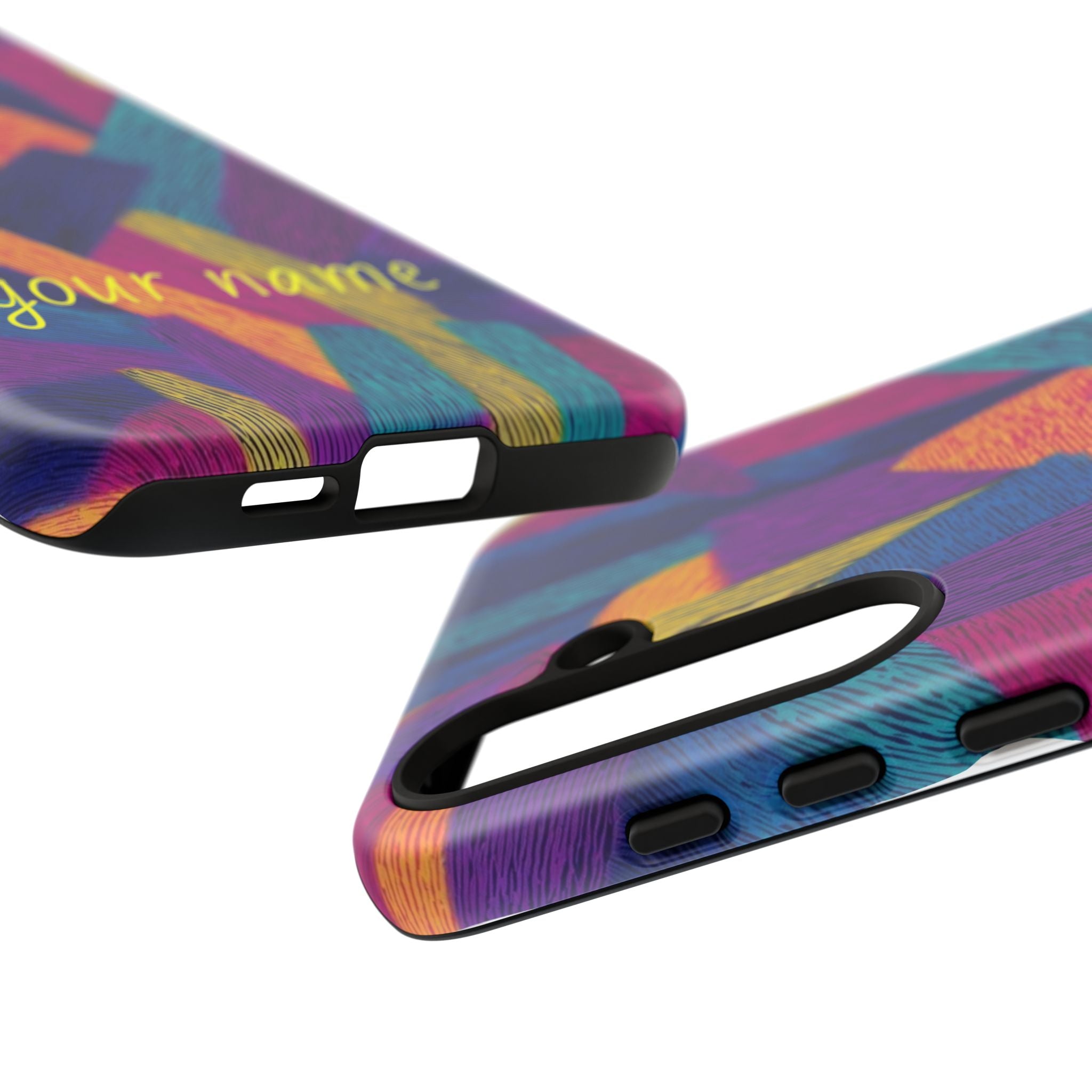 Personalized Colorful Abstract Phone Case — Custom 'your name' Design