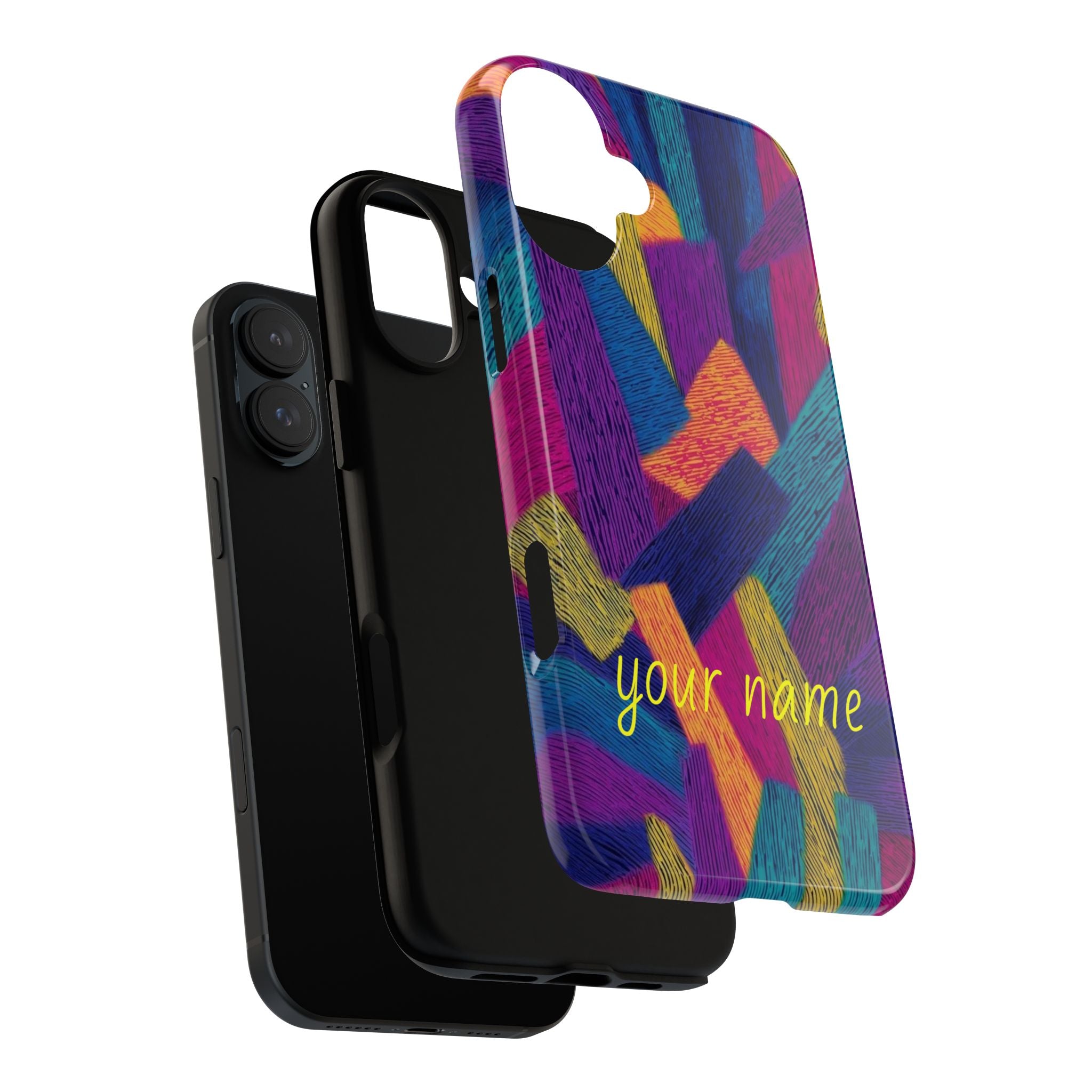 Personalized Colorful Abstract Phone Case — Custom 'your name' Design