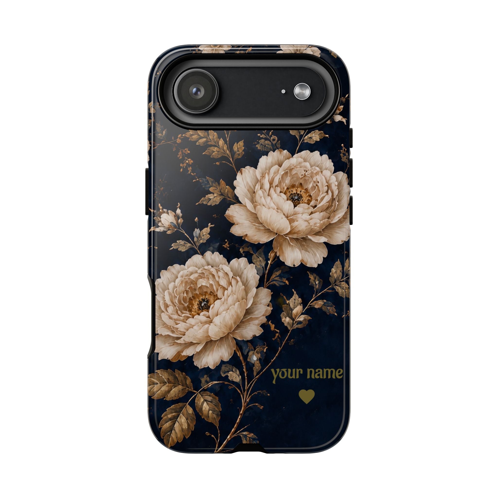 Floral Phone Case — Personalized Vintage Rose Protective Case