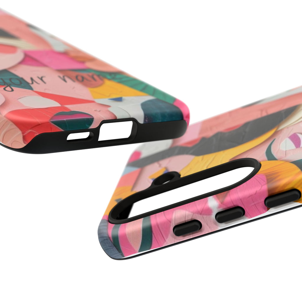 Abstract Faces Phone Case — Colorful Pop Art Personalized Tough Case