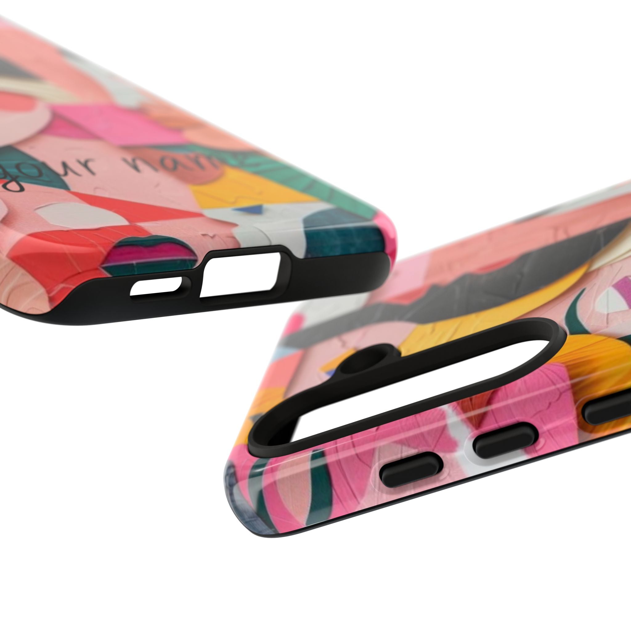 Abstract Faces Phone Case — Colorful Pop Art Personalized Tough Case