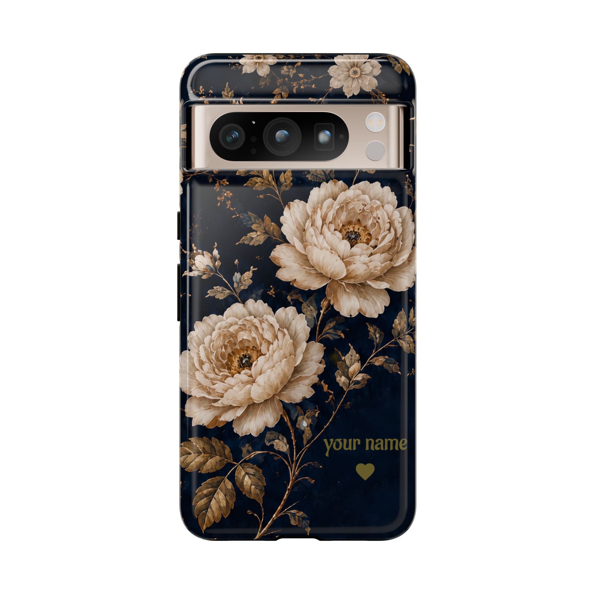Floral Phone Case — Personalized Vintage Rose Protective Case