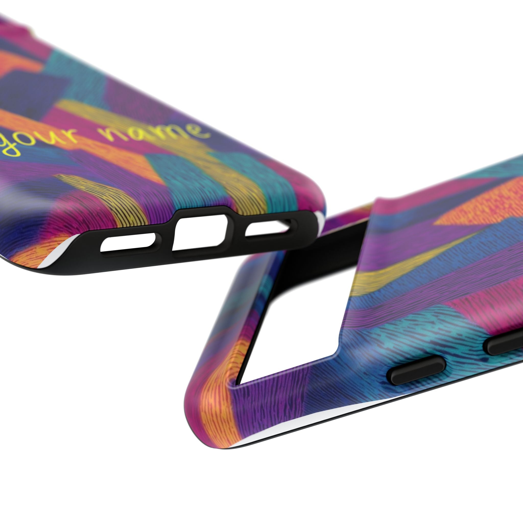 Personalized Colorful Abstract Phone Case — Custom 'your name' Design