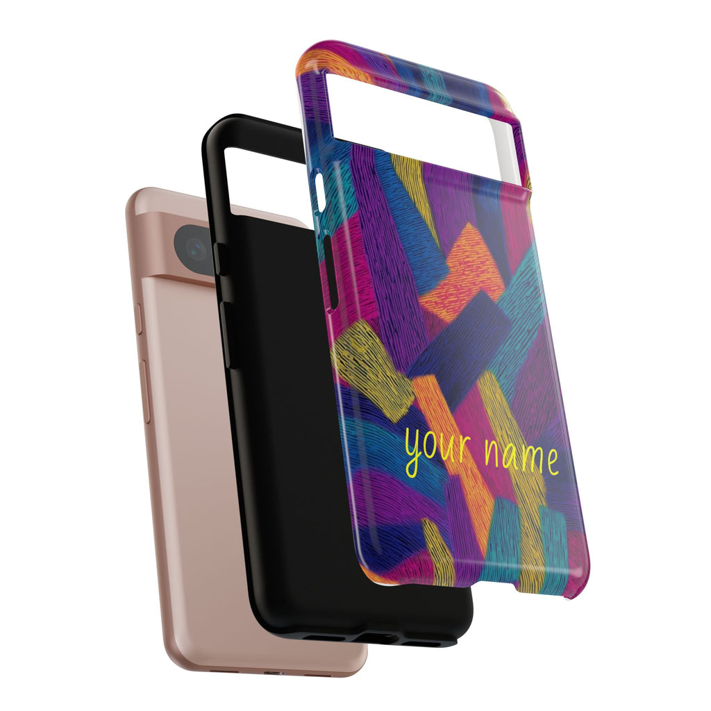 Personalized Colorful Abstract Phone Case — Custom 'your name' Design