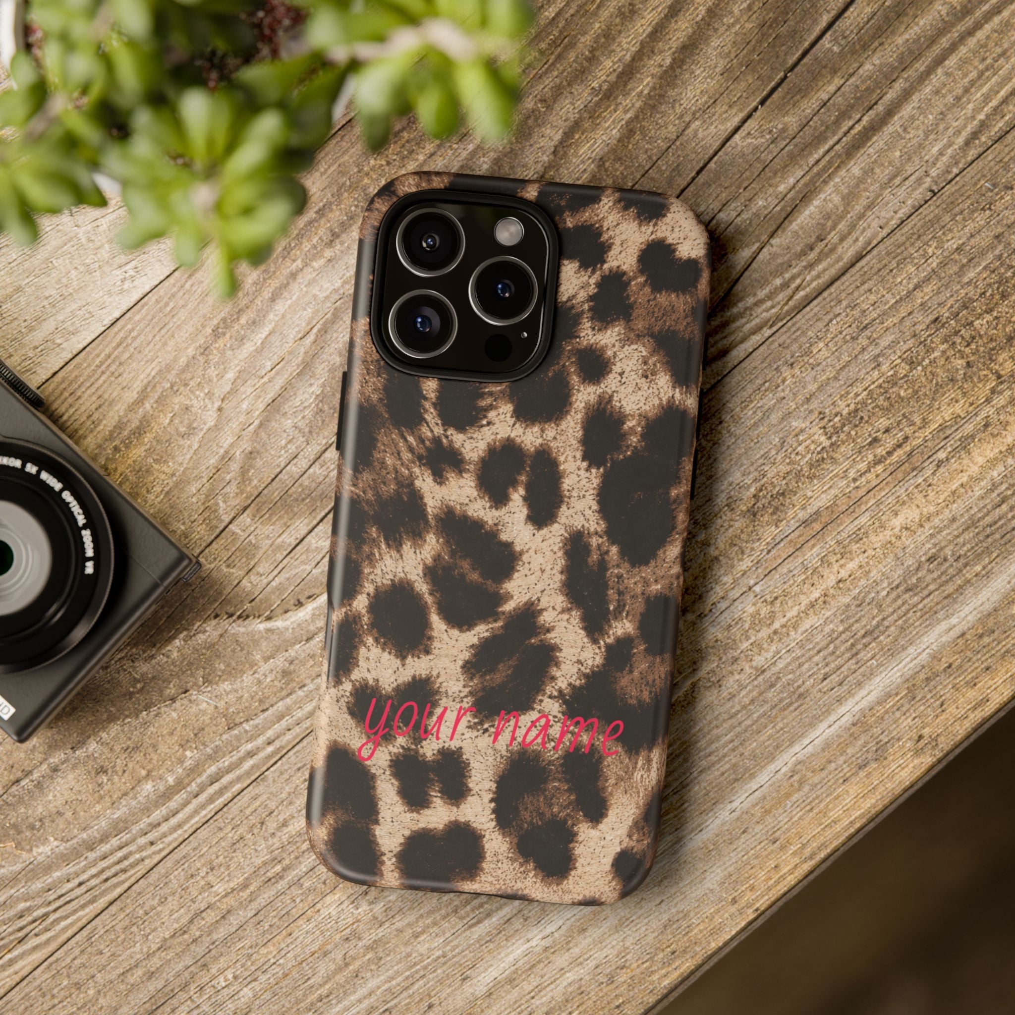 Leopard Print Personalized Phone Case