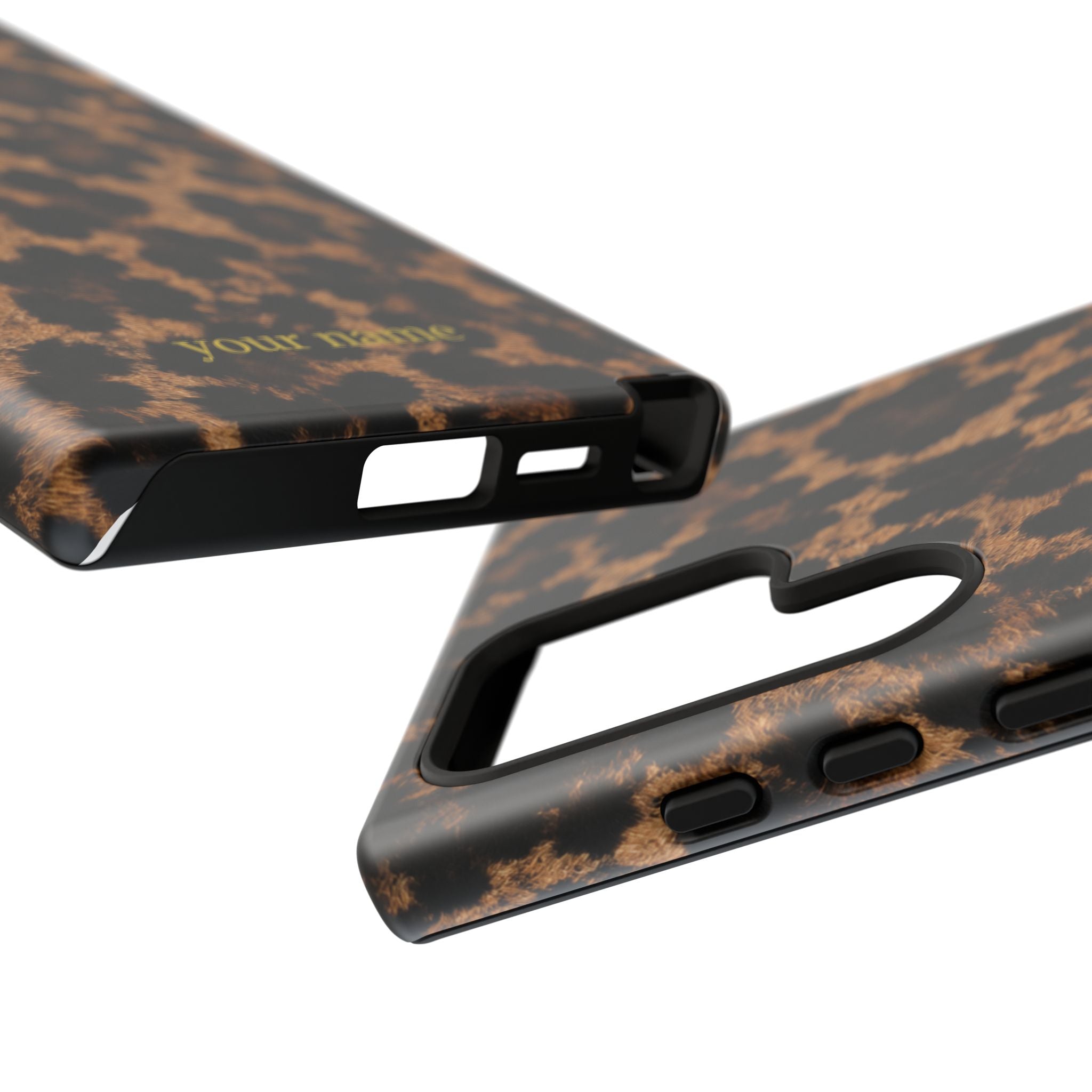 Leopard Print Phone Case — Personalized "your name" Monogram Tough Case