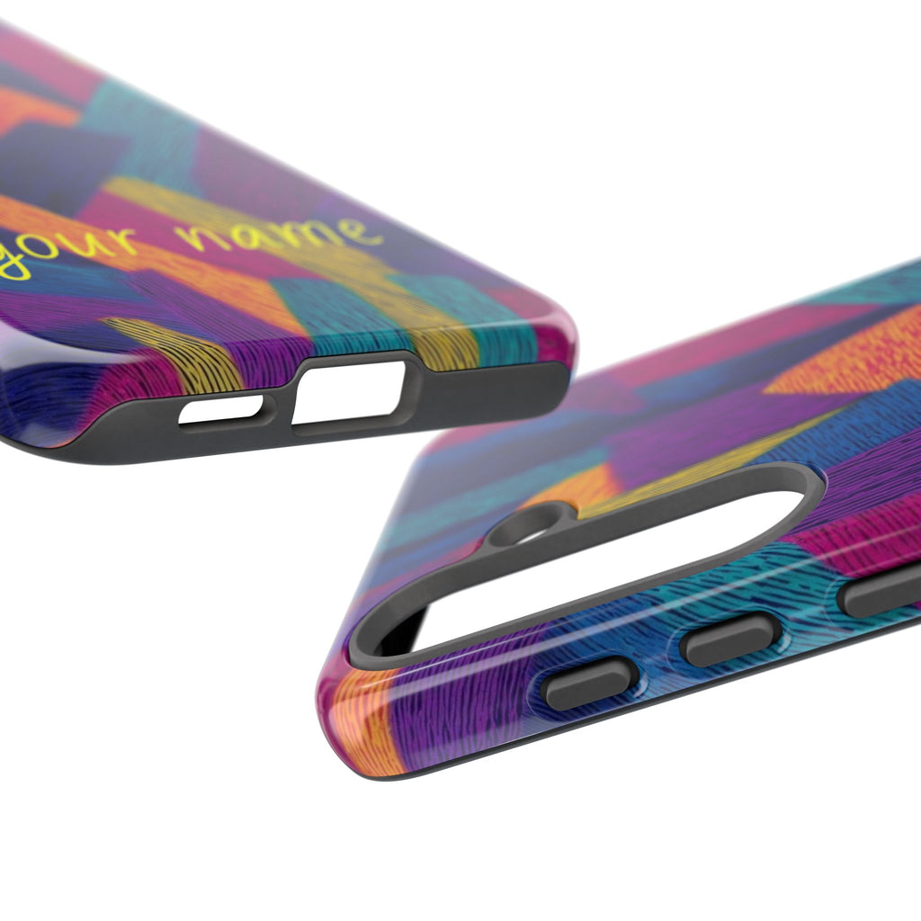 Personalized Colorful Abstract Phone Case — Custom 'your name' Design