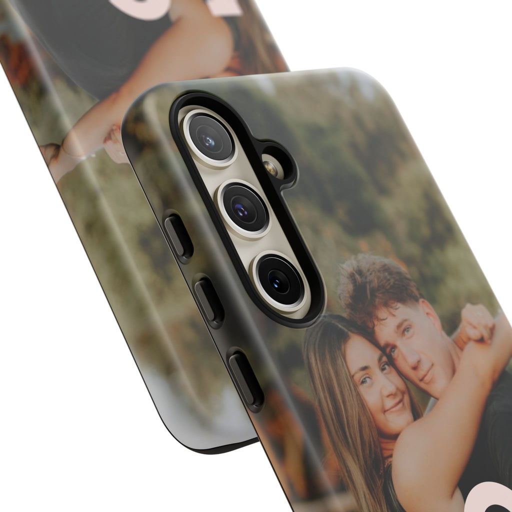 Personalized Photo Phone Case — 'LOVE' Couple Custom Tough Case