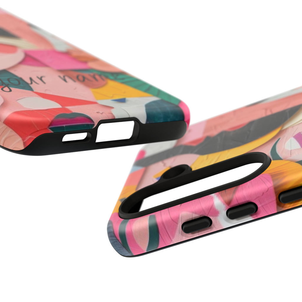 Abstract Faces Phone Case — Colorful Pop Art Personalized Tough Case