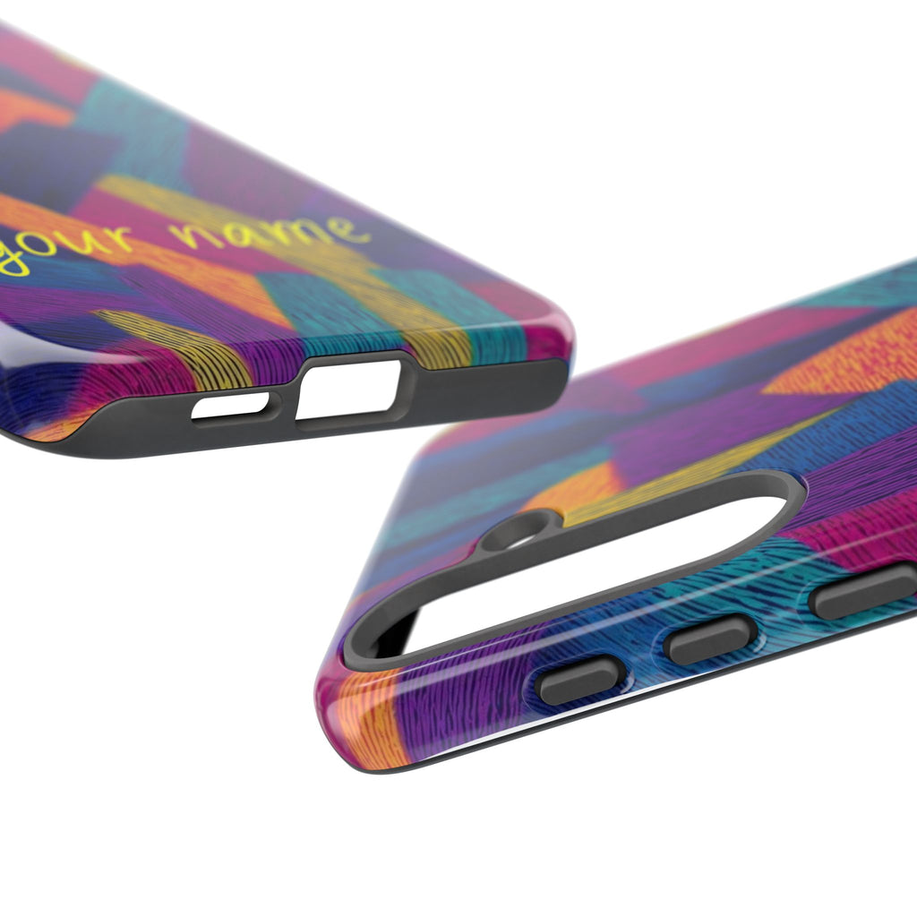 Personalized Colorful Abstract Phone Case — Custom 'your name' Design
