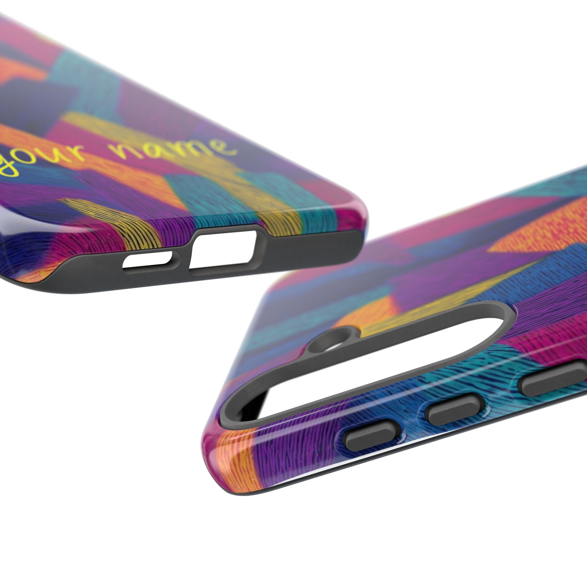 Personalized Colorful Abstract Phone Case — Custom 'your name' Design