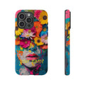 Floral Face Phone Case — Customizable Colorful Portrait iPhone Case