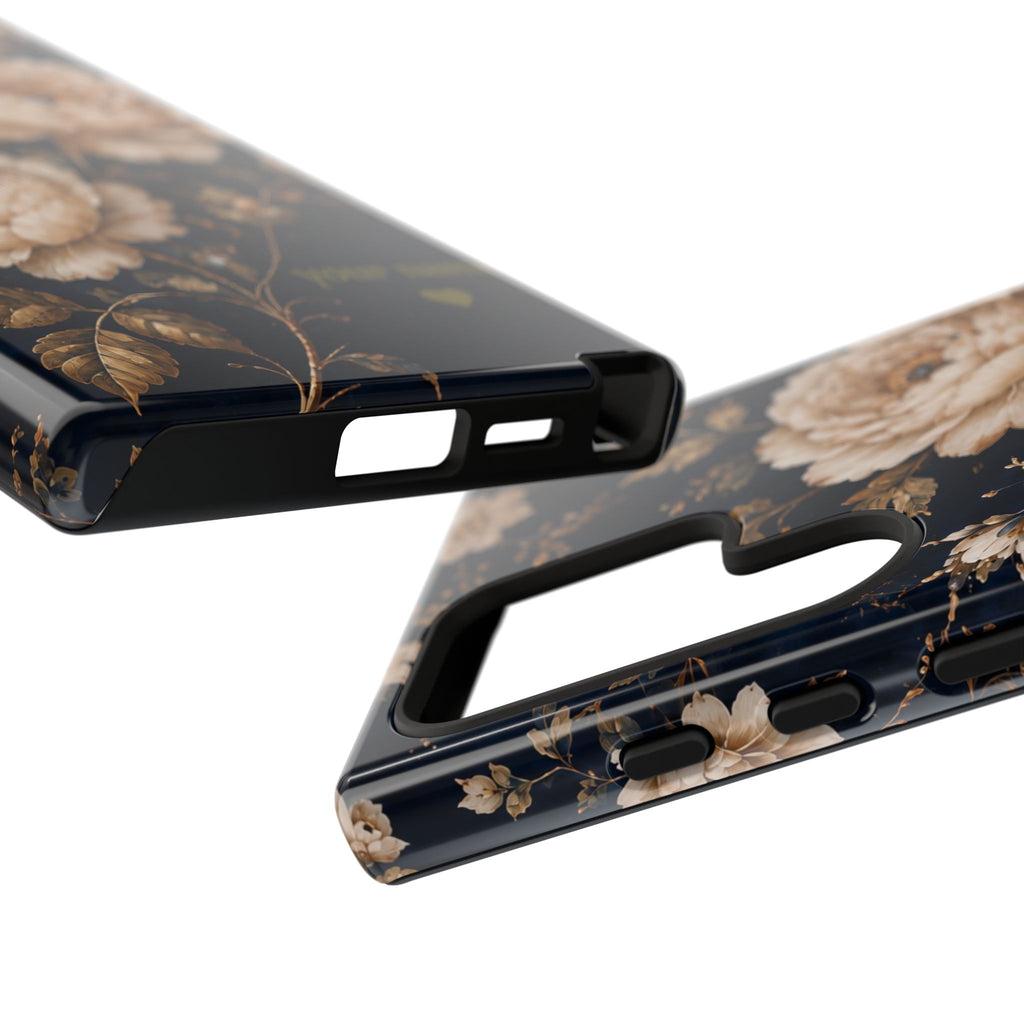 Floral Phone Case — Personalized Vintage Rose Protective Case