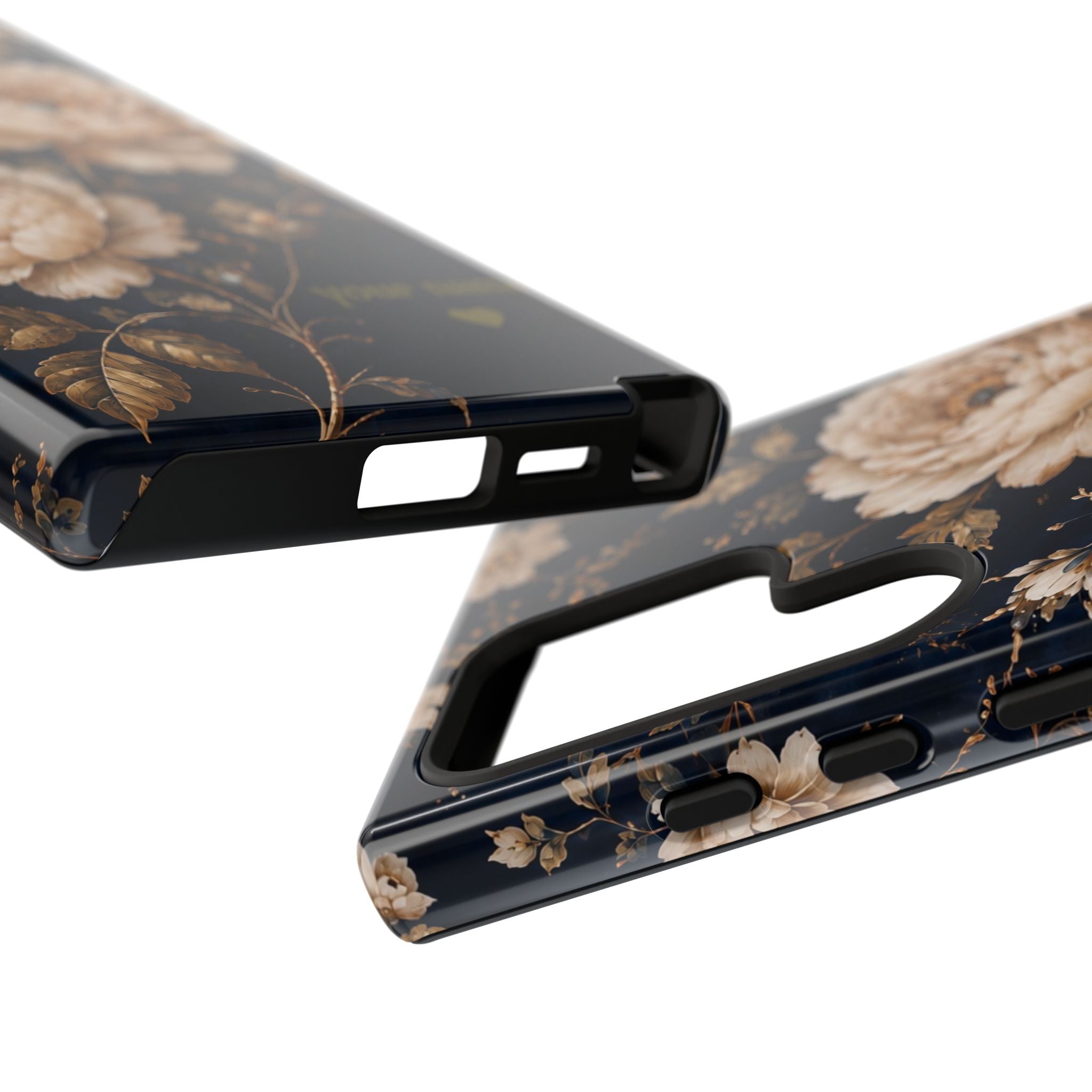 Floral Phone Case — Personalized Vintage Rose Protective Case