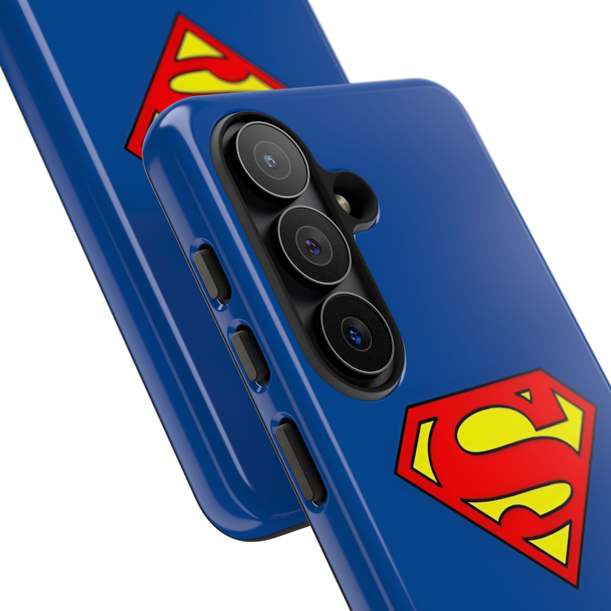 Personalized Superhero Phone Case — Custom Name Blue Protective Cover