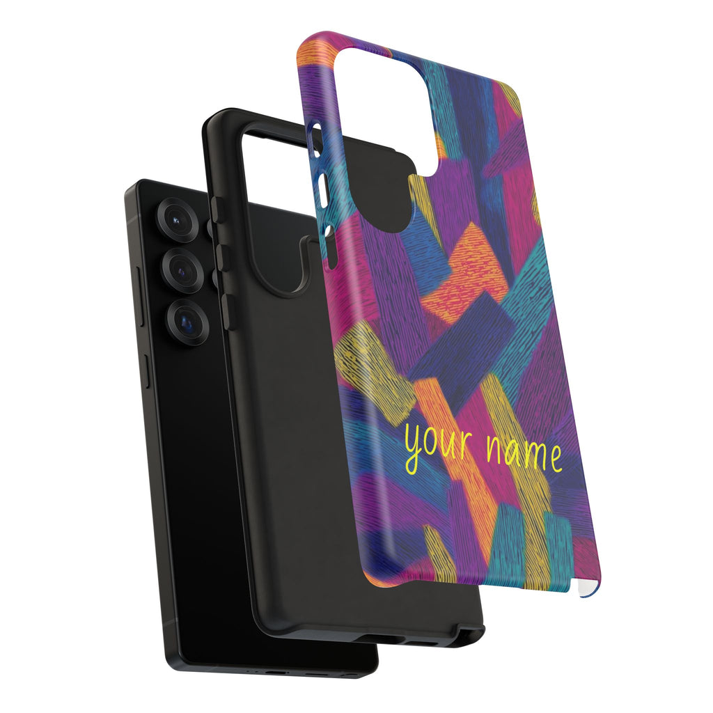 Personalized Colorful Abstract Phone Case — Custom 'your name' Design