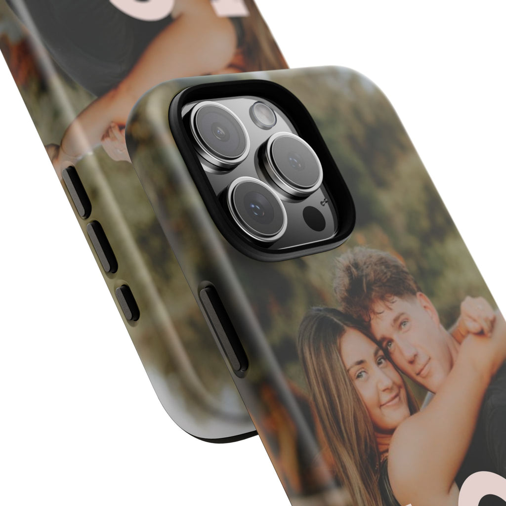 Personalized Photo Phone Case — 'LOVE' Couple Custom Tough Case