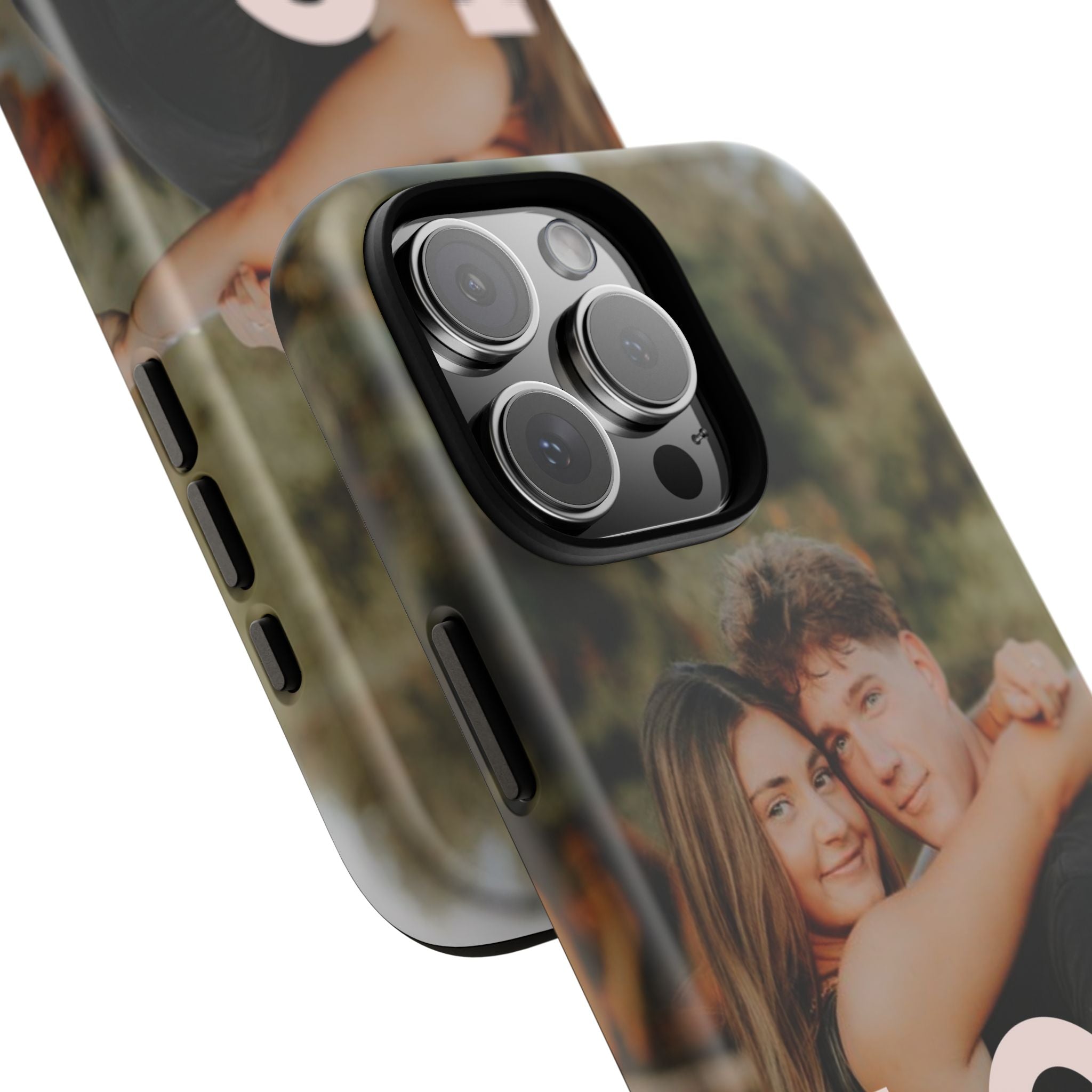 Personalized Photo Phone Case — 'LOVE' Couple Custom Tough Case