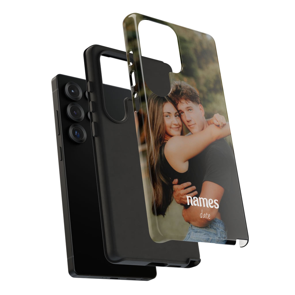 Personalized Photo Phone Case — Custom Couple Name & Date
