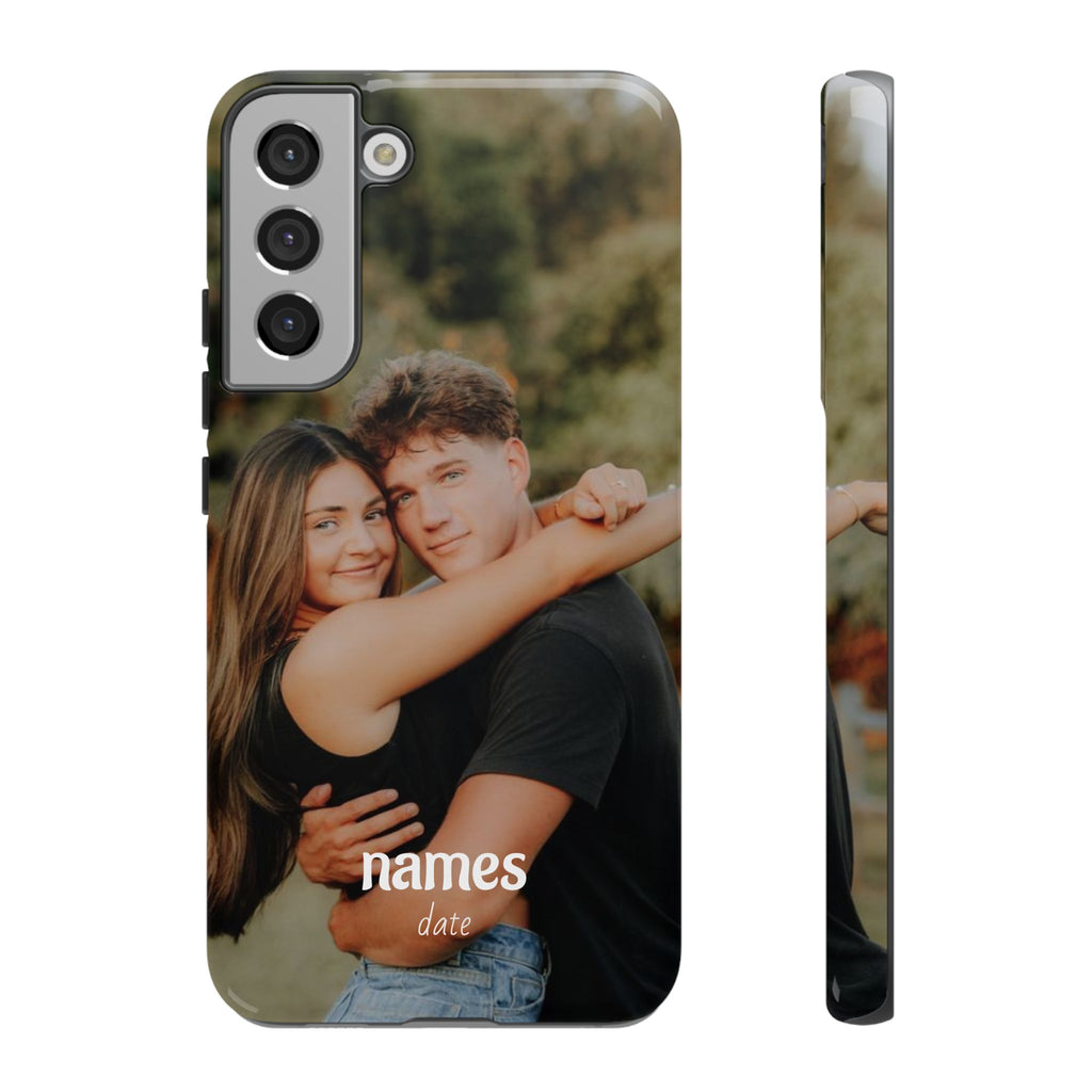 Personalized Photo Phone Case — Custom Couple Name & Date