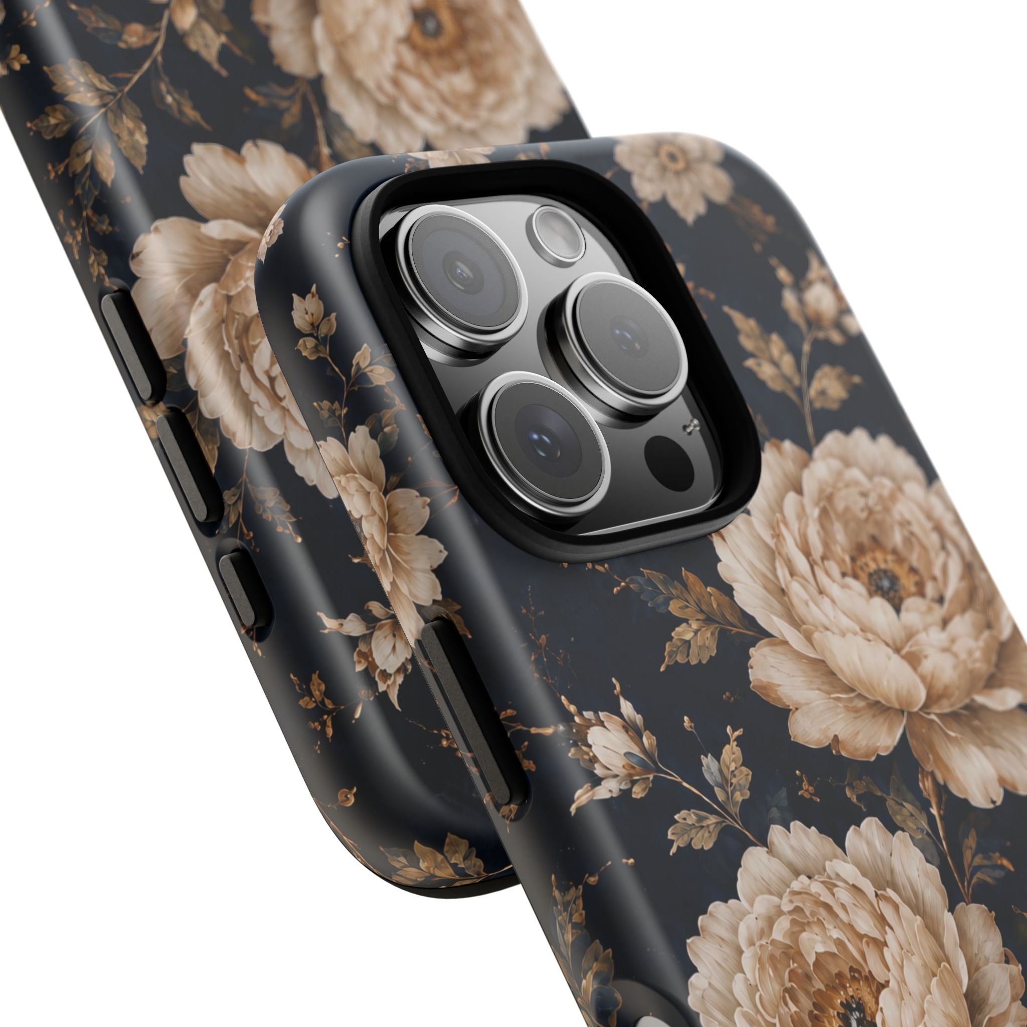 Floral Phone Case — Personalized Vintage Rose Protective Case