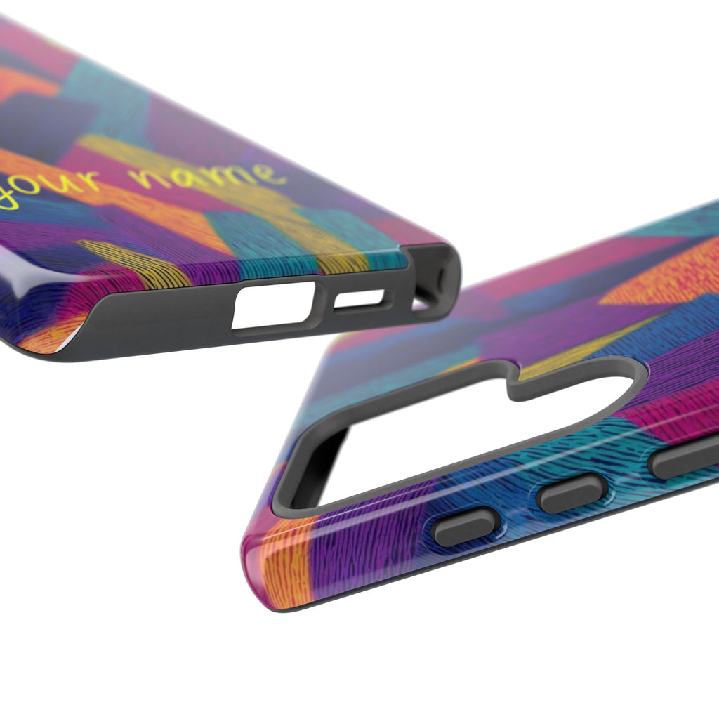 Personalized Colorful Abstract Phone Case — Custom 'your name' Design