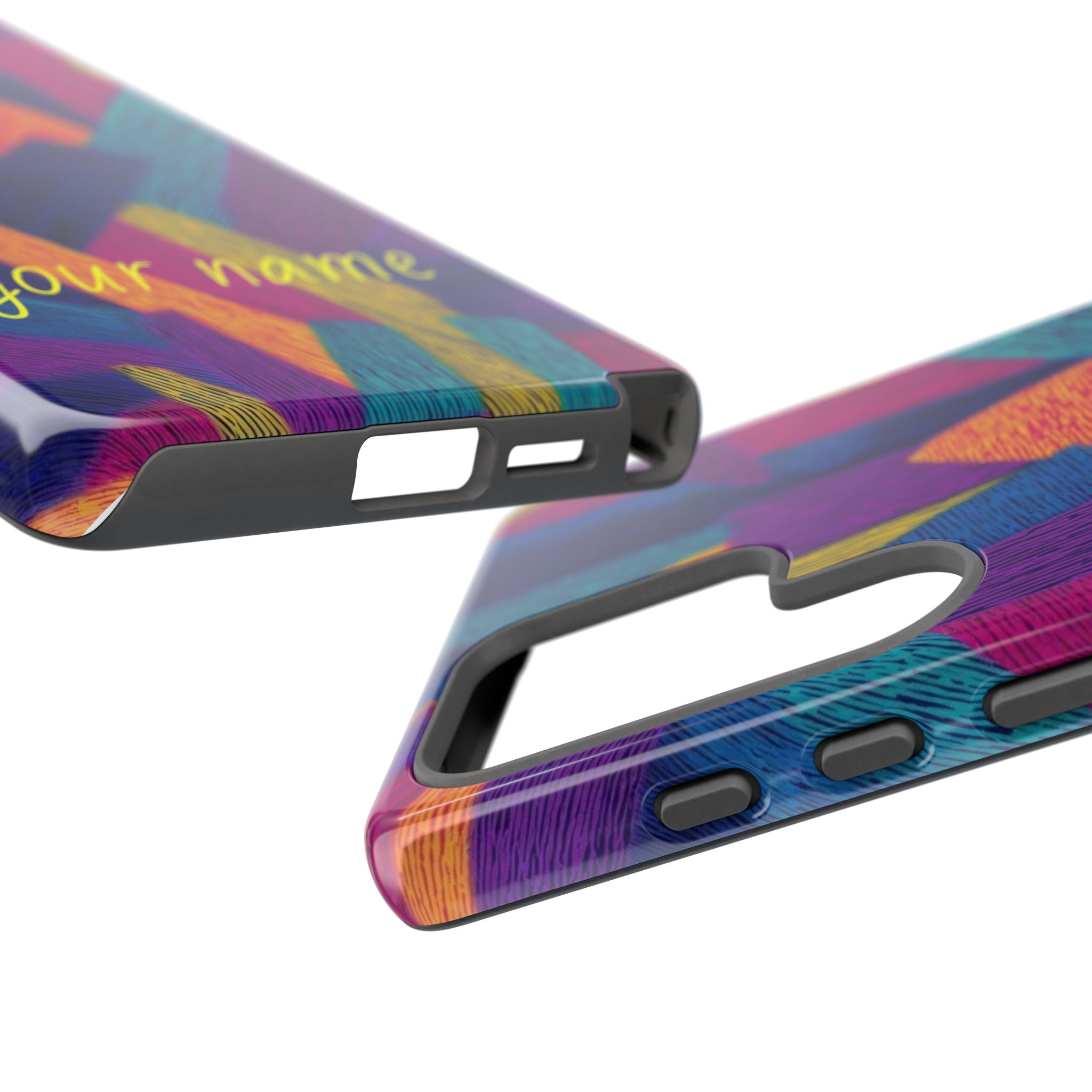 Personalized Colorful Abstract Phone Case — Custom 'your name' Design