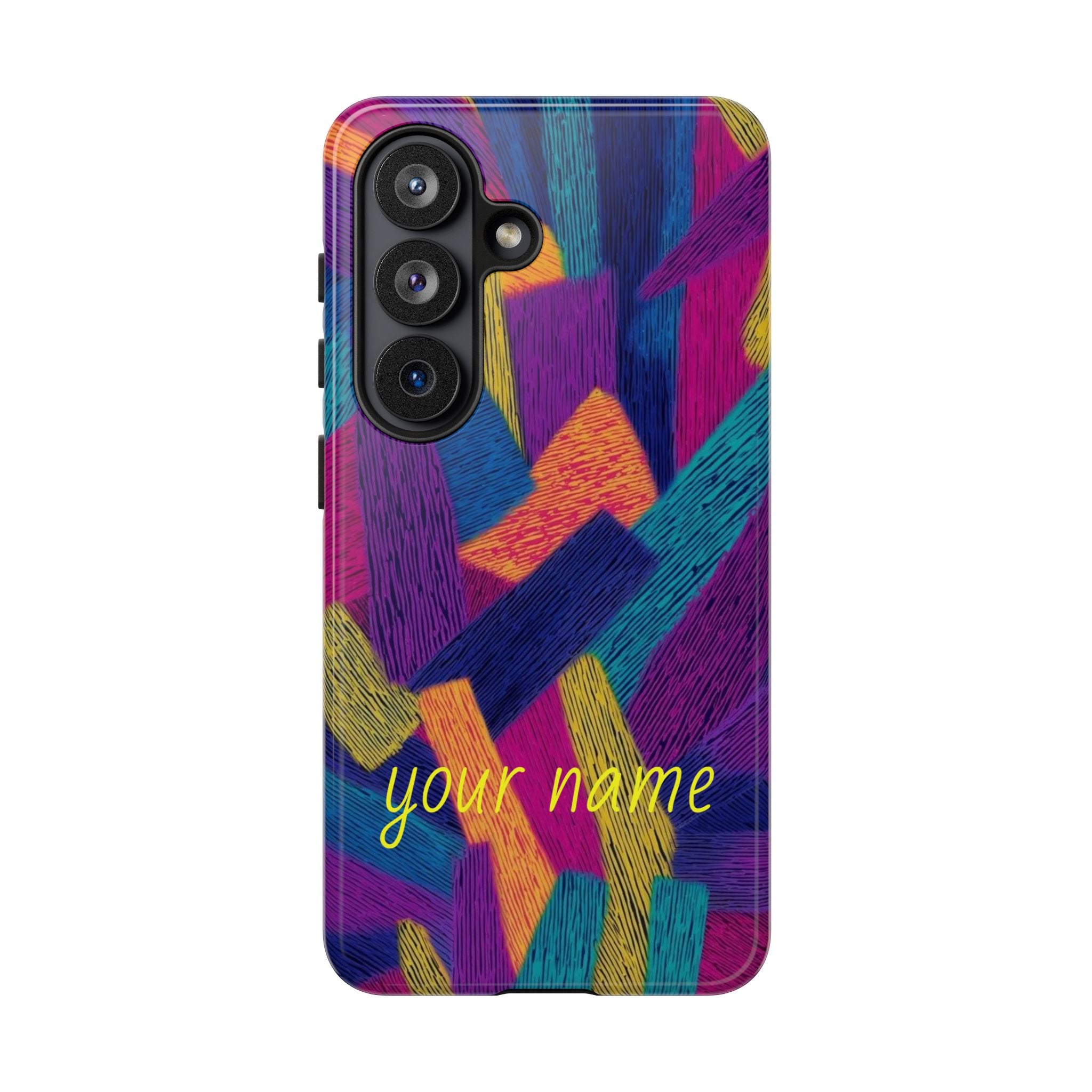 Personalized Colorful Abstract Phone Case — Custom 'your name' Design