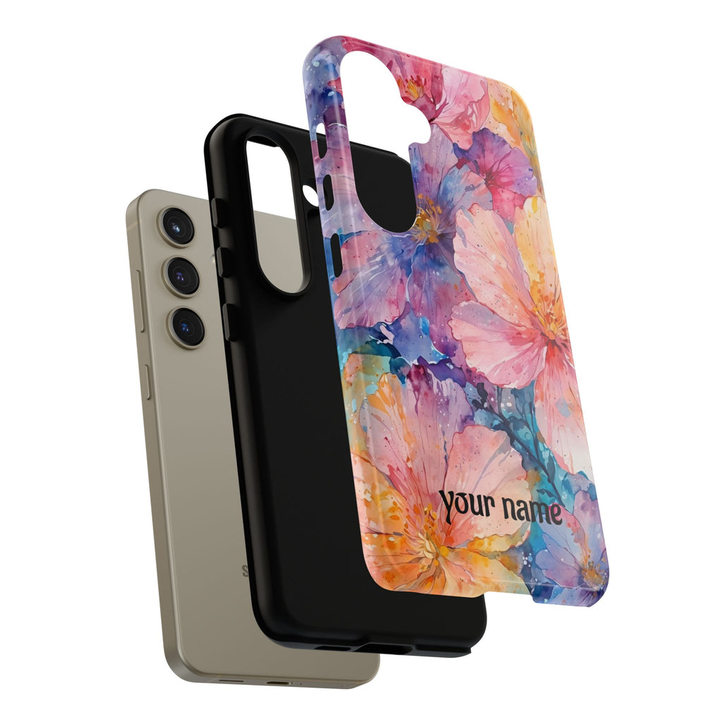 Floral  Tough Phone Case — Personalized 'your name' Garden Design