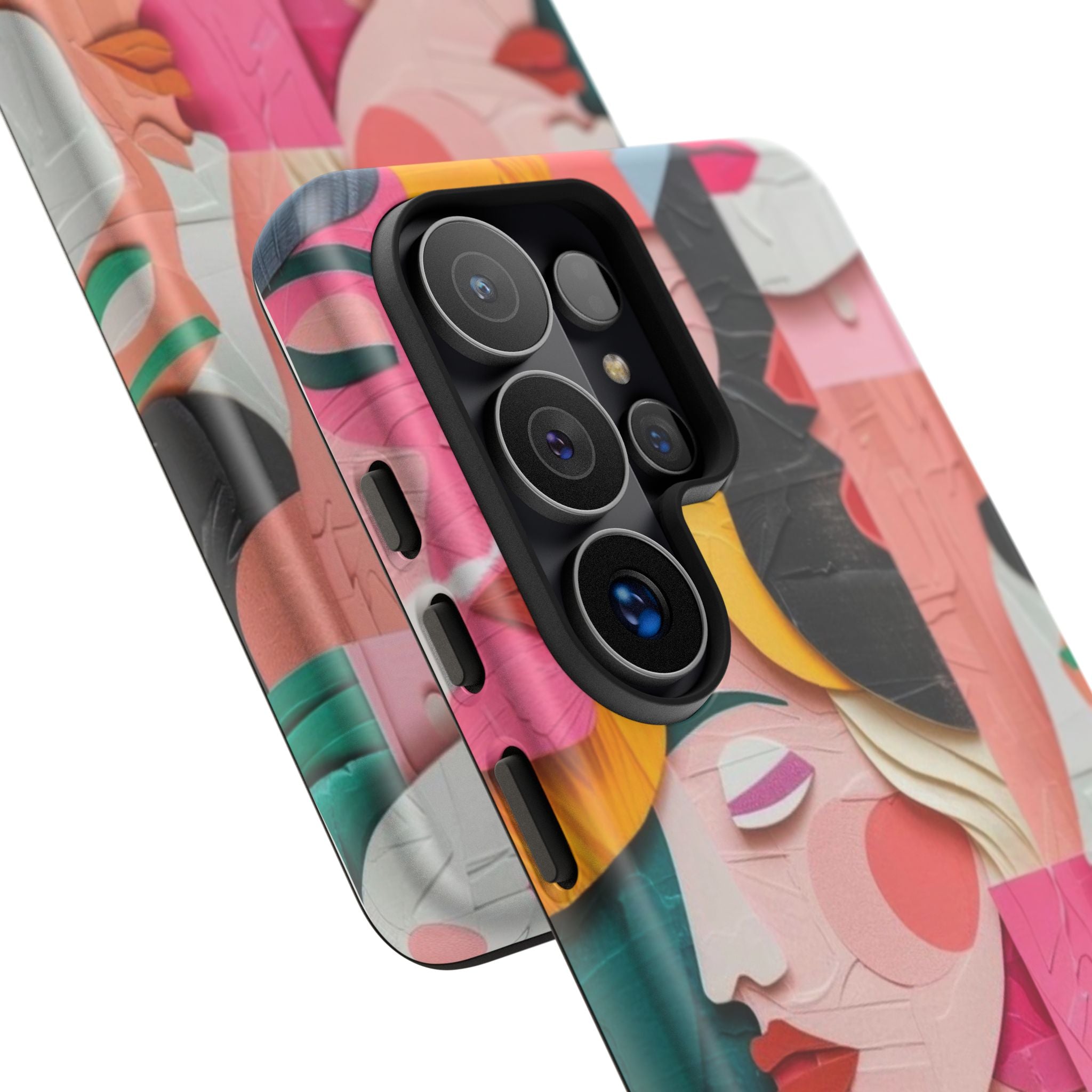 Abstract Faces Phone Case — Colorful Pop Art Personalized Tough Case