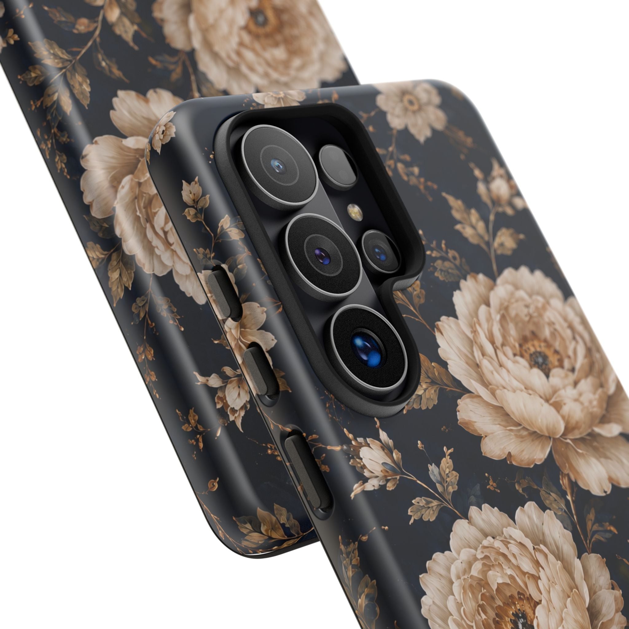 Floral Phone Case — Personalized Vintage Rose Protective Case