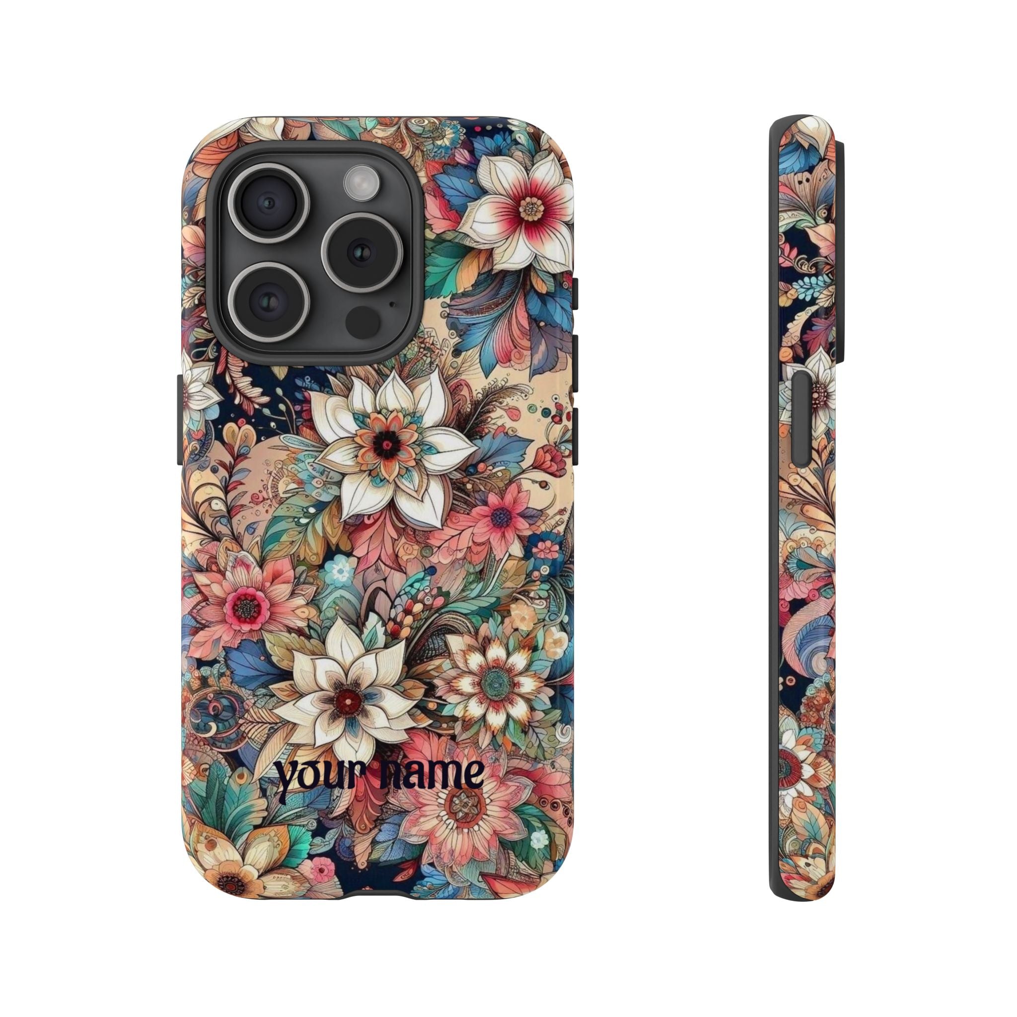 Floral Phone Case – Personalized Vintage Garden Tough Case