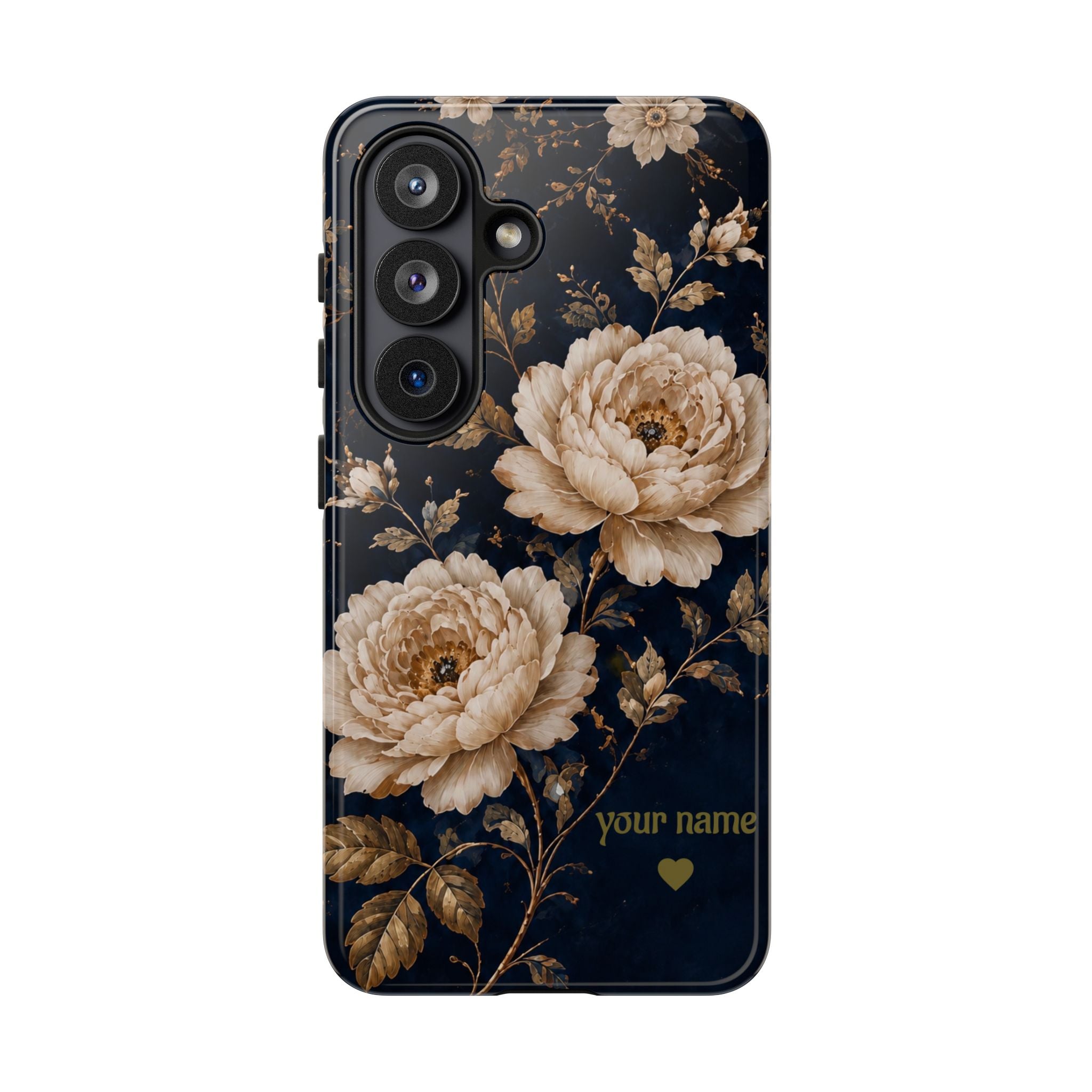 Floral Phone Case — Personalized Vintage Rose Protective Case