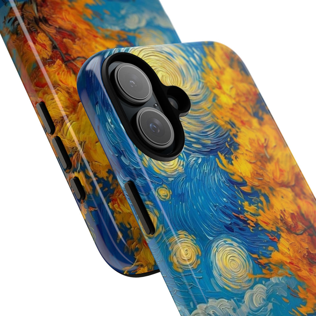 Personalized Starry Autumn Phone Case — Custom Name iPhone Protective Cover