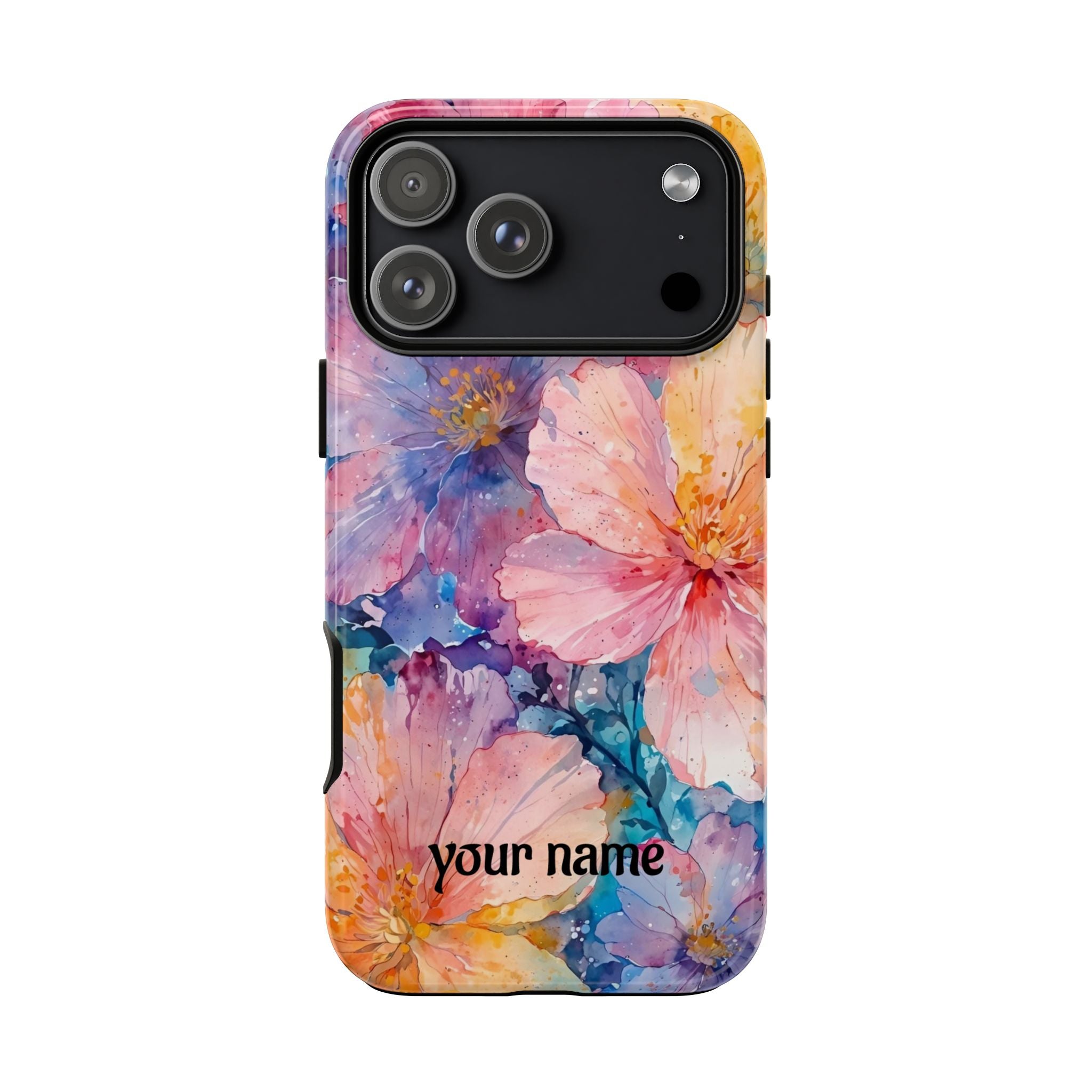 Floral  Tough Phone Case — Personalized 'your name' Garden Design