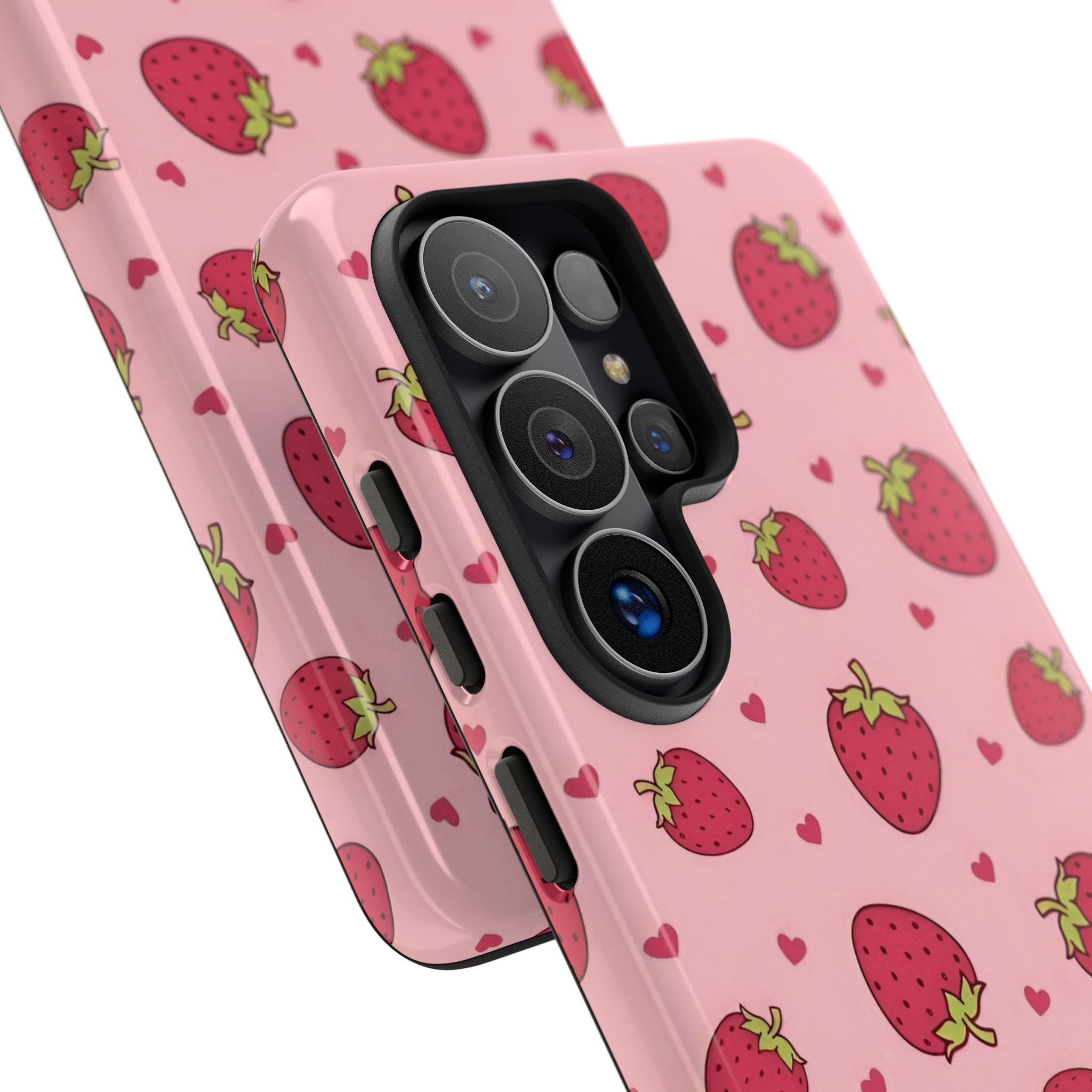 Personalized Strawberry Phone Case— Custom  Name & Birth Date