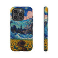 Starry Sunflower Phone Case — Van Gogh Inspired Art iPhone Cover