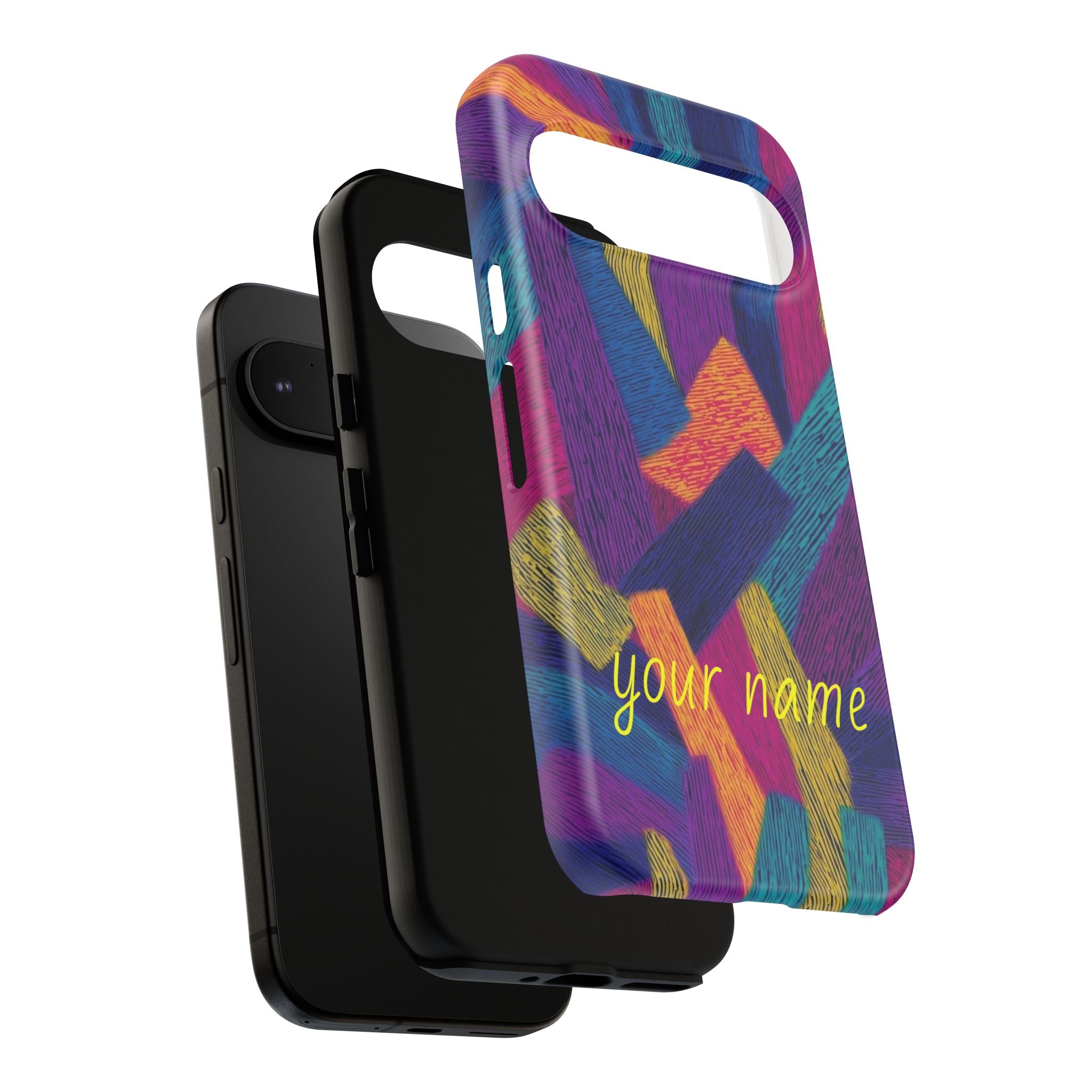 Personalized Colorful Abstract Phone Case — Custom 'your name' Design