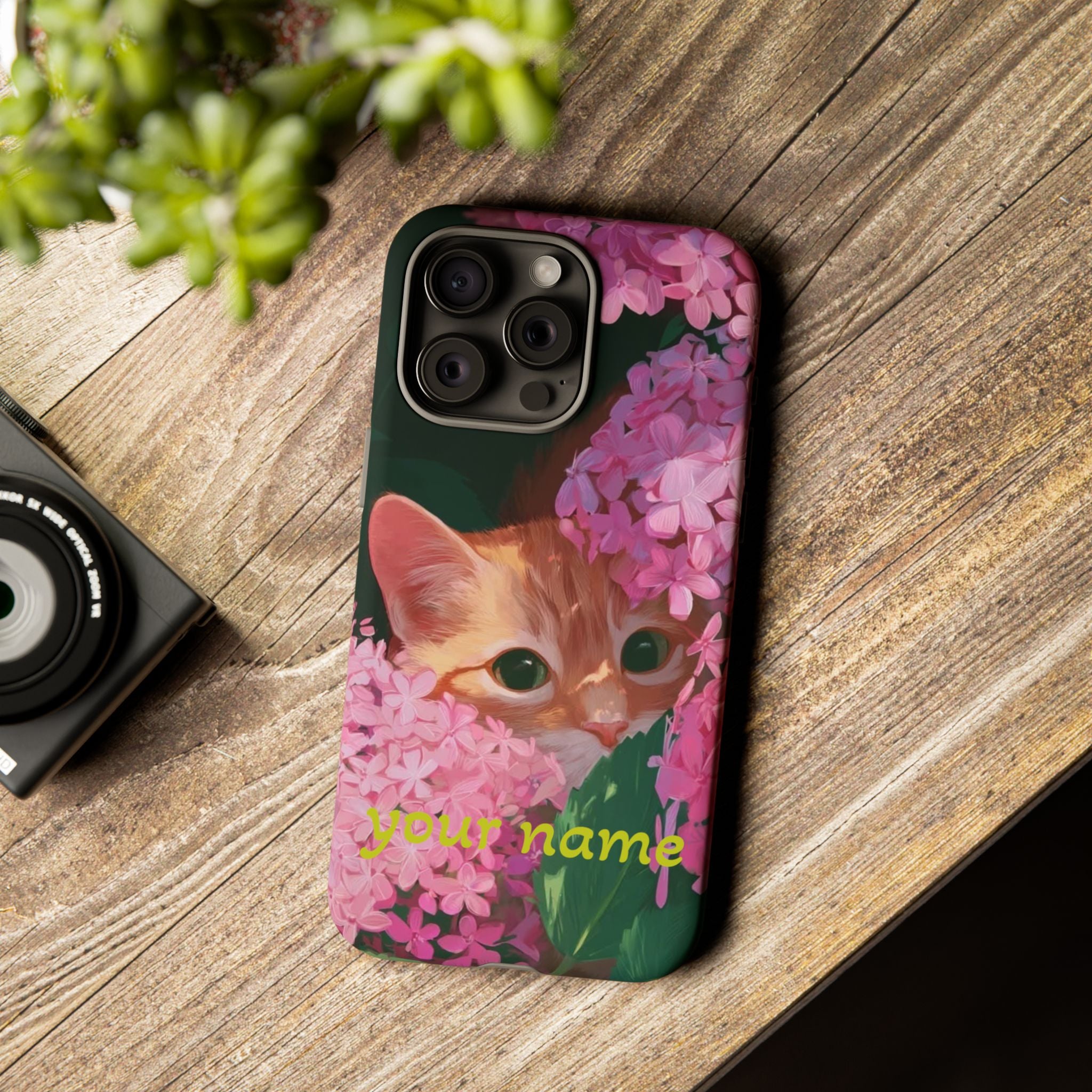 Cat Phone Case — Custom “Your name”