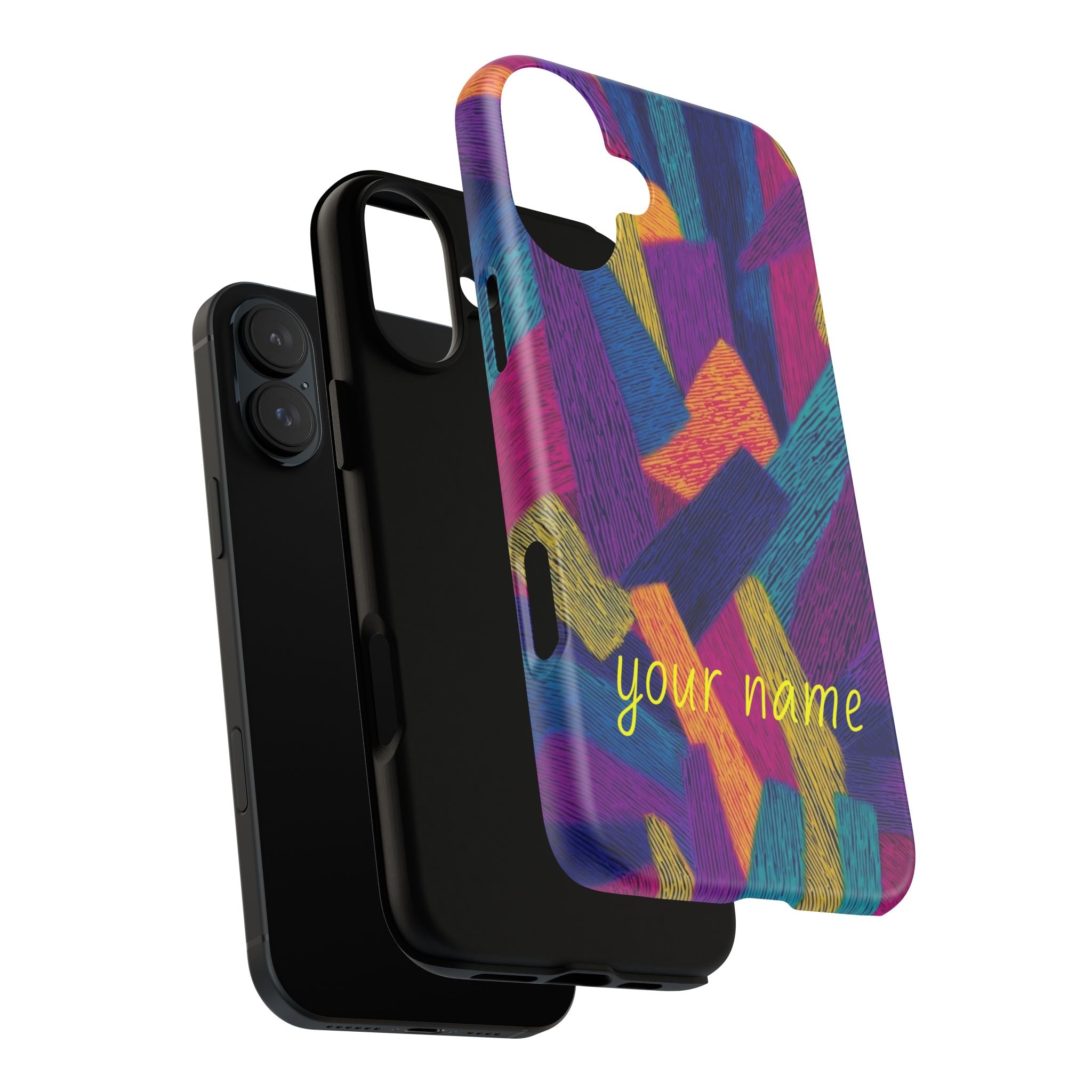 Personalized Colorful Abstract Phone Case — Custom 'your name' Design