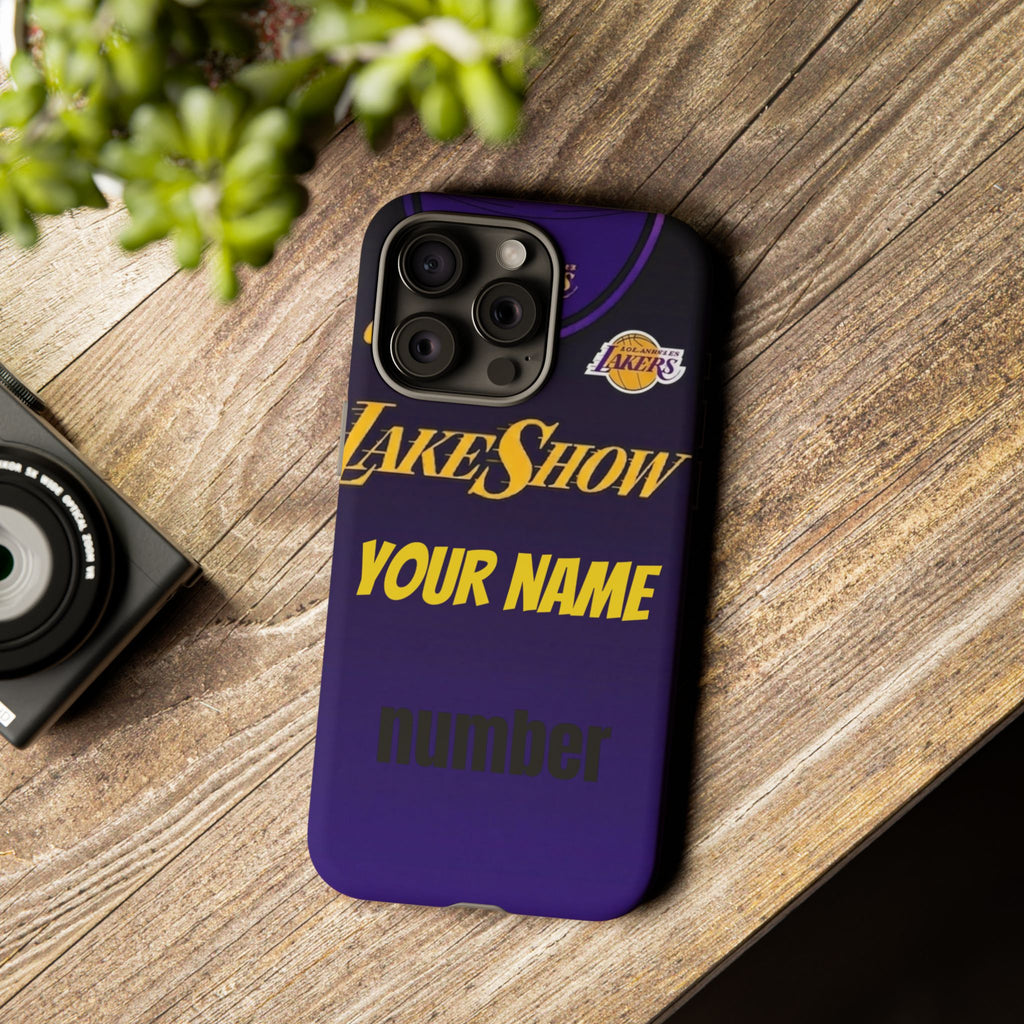 NBA Personalized Phone Case — Custom Name & Number Lakers Tribute