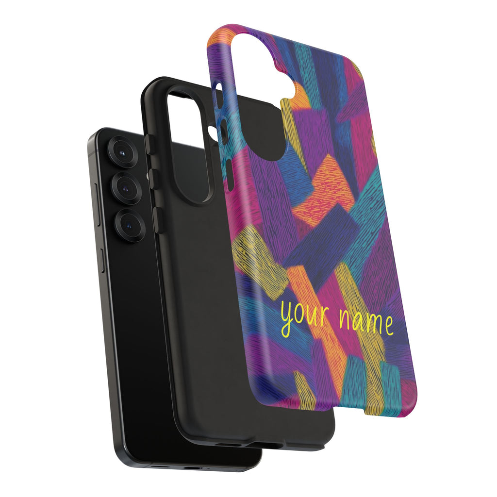 Personalized Colorful Abstract Phone Case — Custom 'your name' Design