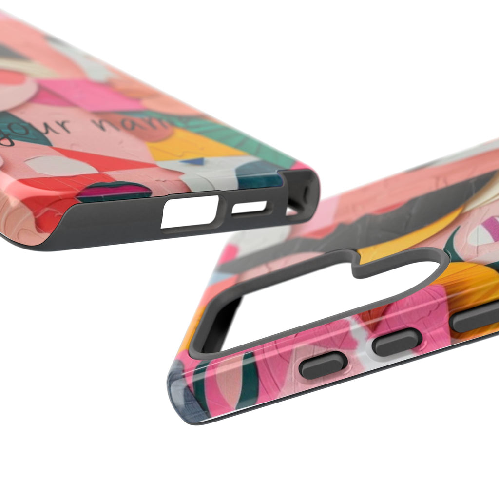 Abstract Faces Phone Case — Colorful Pop Art Personalized Tough Case